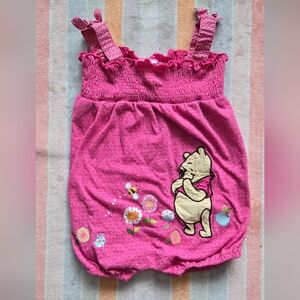 Pink Winnie The Pooh Baby Romper 12-18m